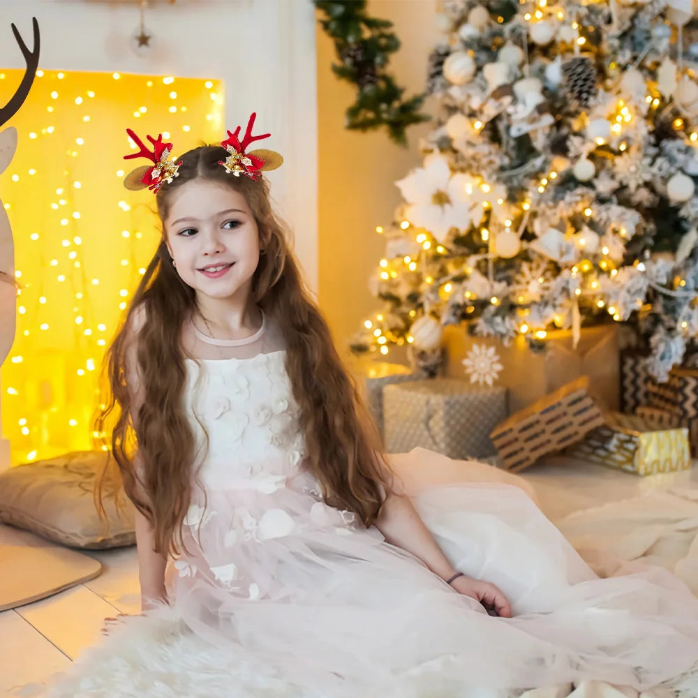 Pinces à cheveux de Noël, décorations de fête de Noël, pinces à cheveux en bois, pinces à cheveux de Noël