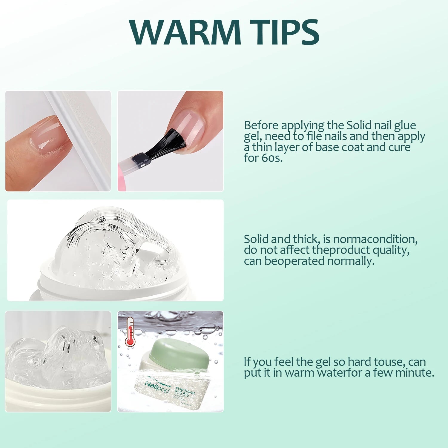 Gel Colle Solide pour Ongles à Pression, Adhésif Fort, Pointe de Gel Transparente, Gel UV Longue Durée, Sans Dommage, 20g (1/3 pièces)