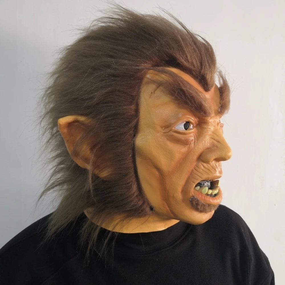 Adultes loup-garou de Londres masque effrayant un loup-garou américain à Londres masque effrayant Halloween pleine tête Latex accessoire de déguisement