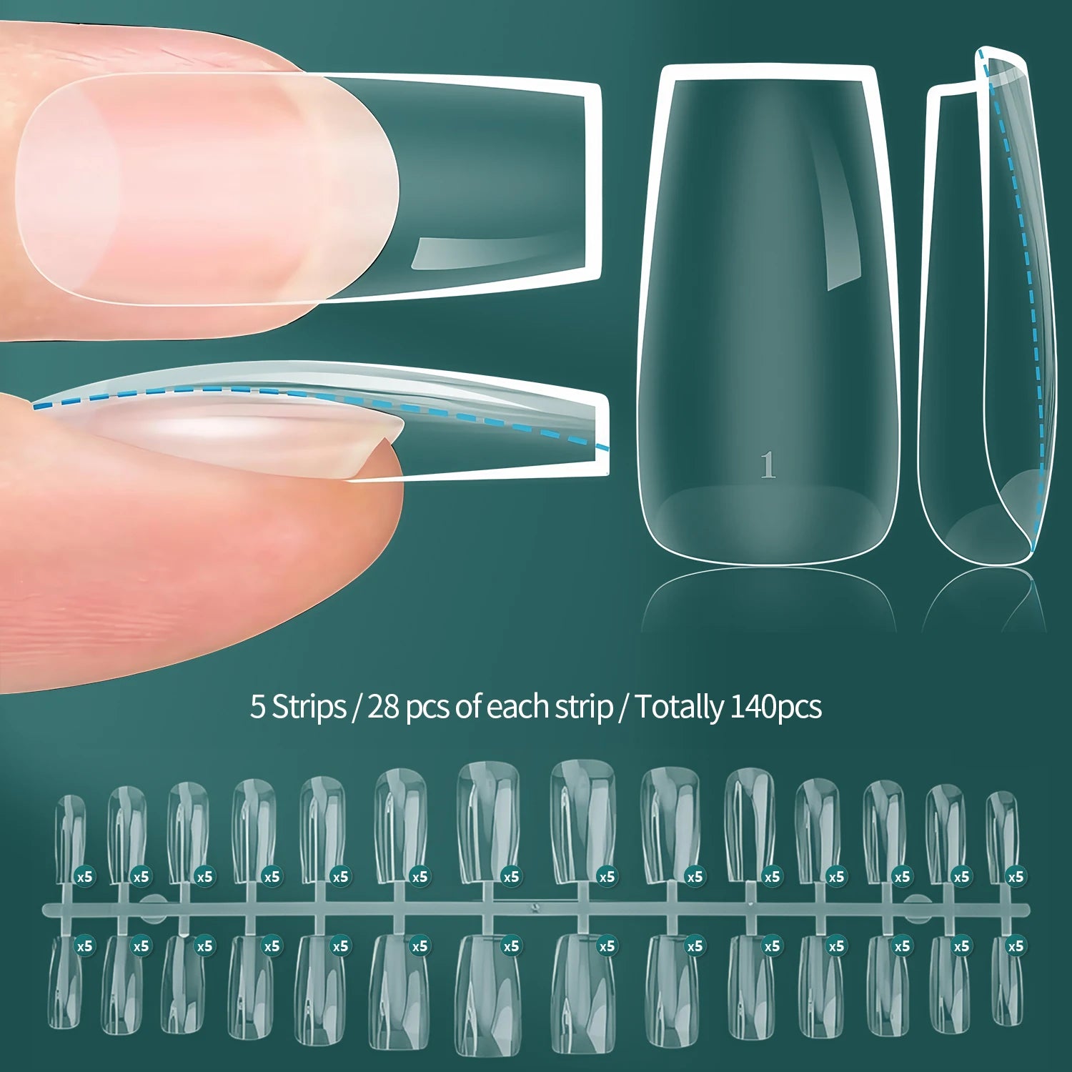 Faux Ongles Acryliques 140/150 pcs - Instant Apex Nailpop