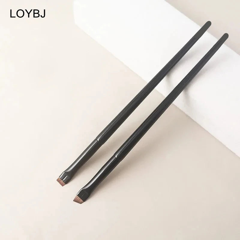 Pinceaux de maquillage à lame coudée pour sourcils fins et plats LOYBJ, Eyeliner fin, outil de maquillage professionnel de beauté des sourcils, 1/2 pièces