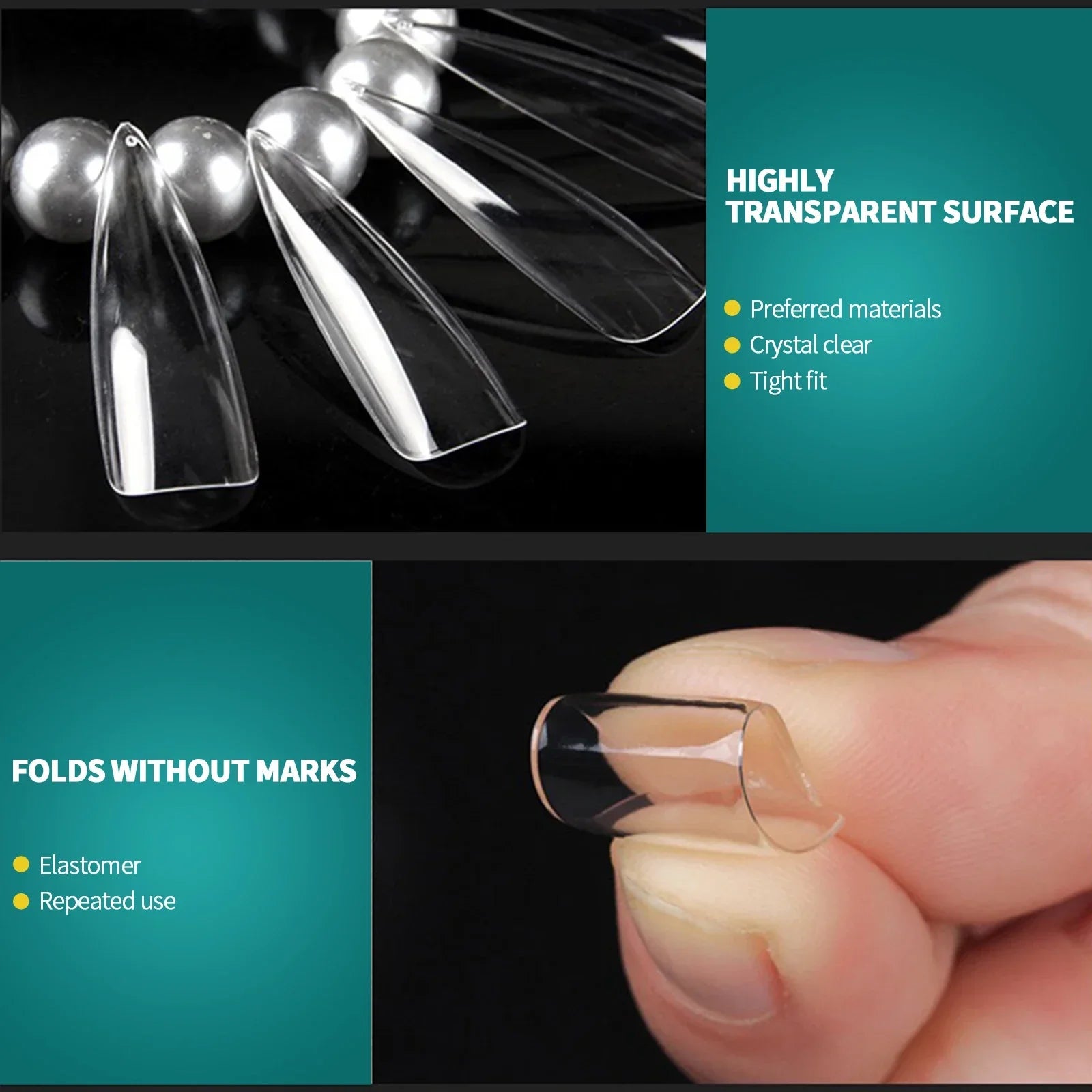 Faux Ongles XXL Cercueil Extra Long 120 pcs