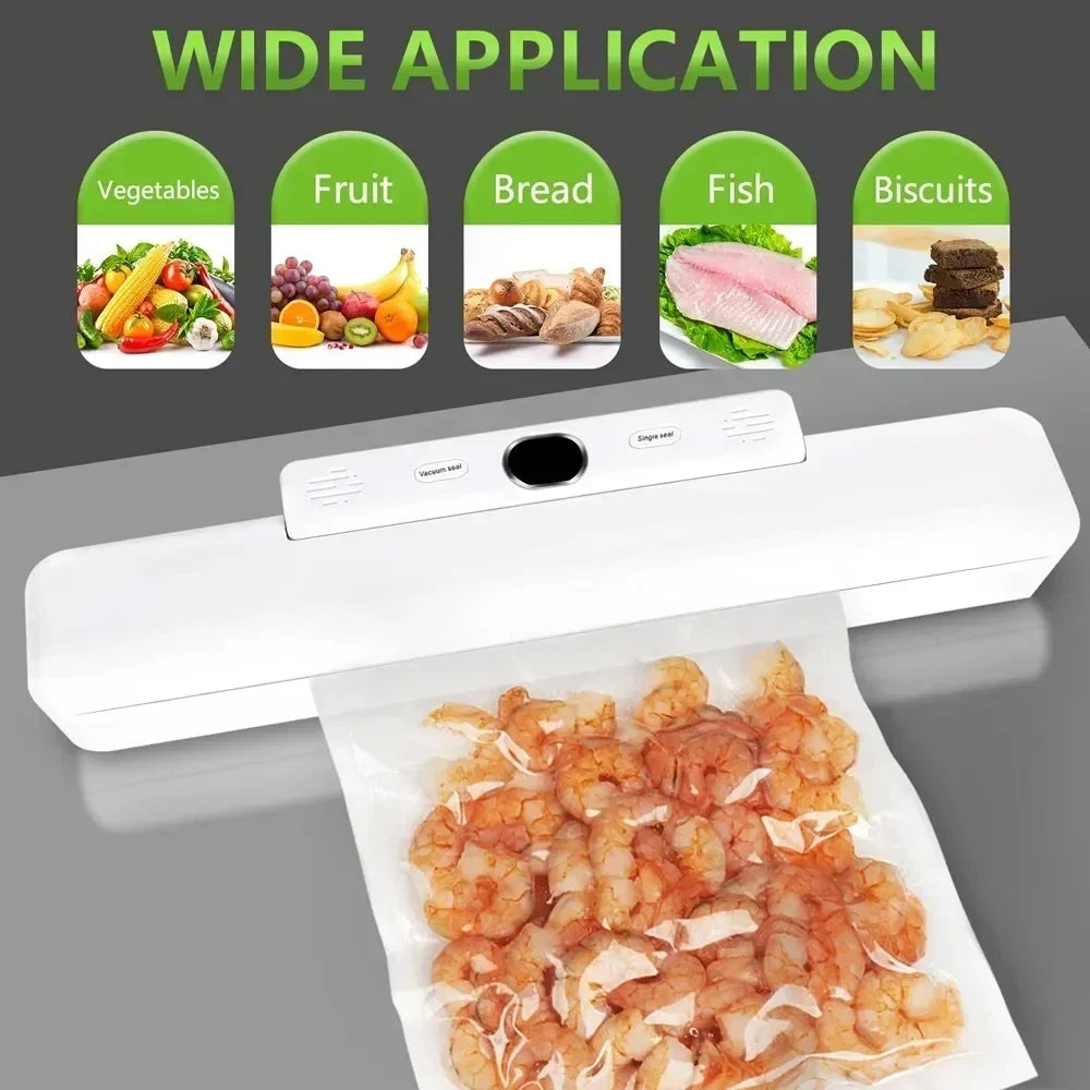 Automatic Vacuum Sealer Machine for Food Storage with 10 Free Food Storage Bags 240V/110V Sealing Machine for Vacuum Pac