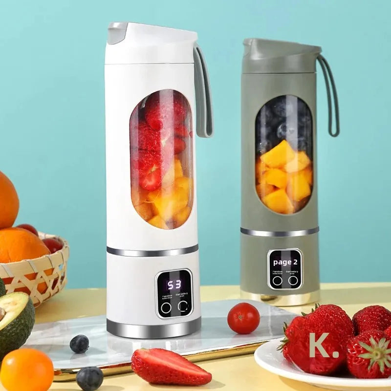 Presse-fruits Portable 450ml – 10 Lames, 3 Vitesses, Rechargeable USB, Smoothies & Glace