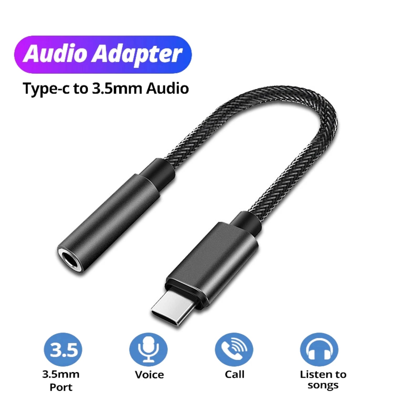 Adaptateur d'écouteur USB Type C à 3.5 Jack USB-C 3 5mm Convertisseur de câble audio pour IPhone 15 15 Pro MAX Samsung Galaxy Huawei Xiaomi