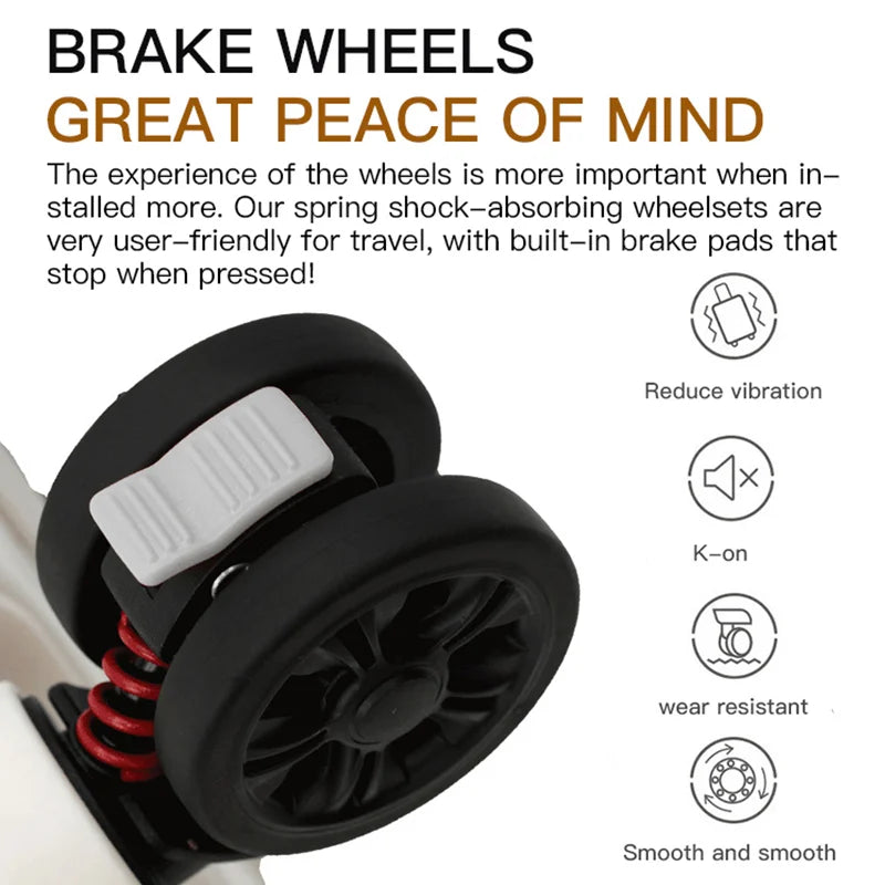 &nbsp;  Valise à roulettes silencieuse pour voyage SUSHIMU – hommes et femmes, roues universelles, 20 à 34 pouces