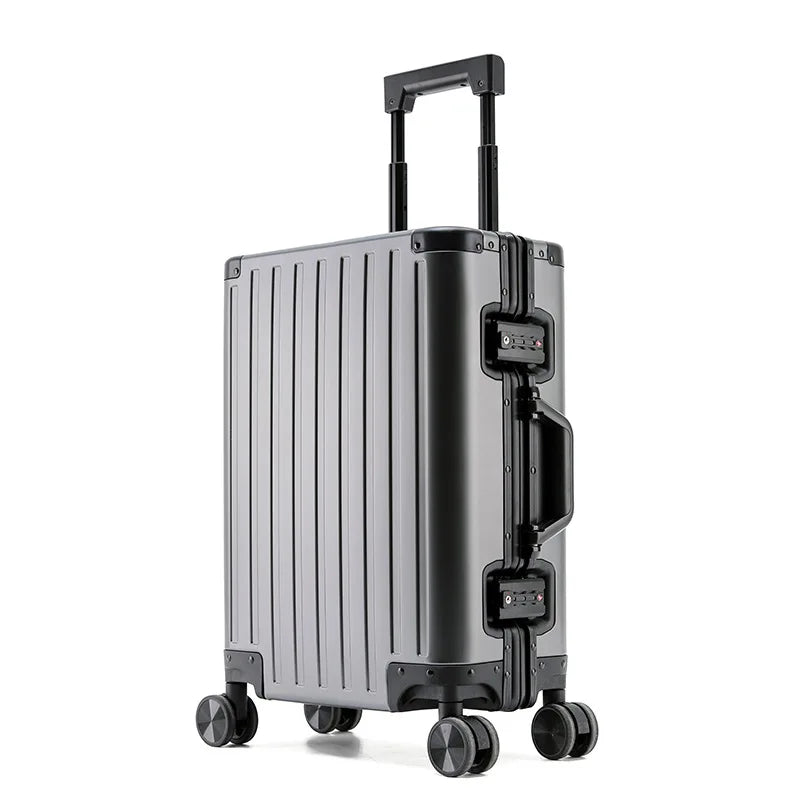 Valise rigide en alliage d’aluminium et de magnésium avec cadre en aluminium SUSHIMU – bagage à roulettes, 20, 24, 26 et 28 pouces