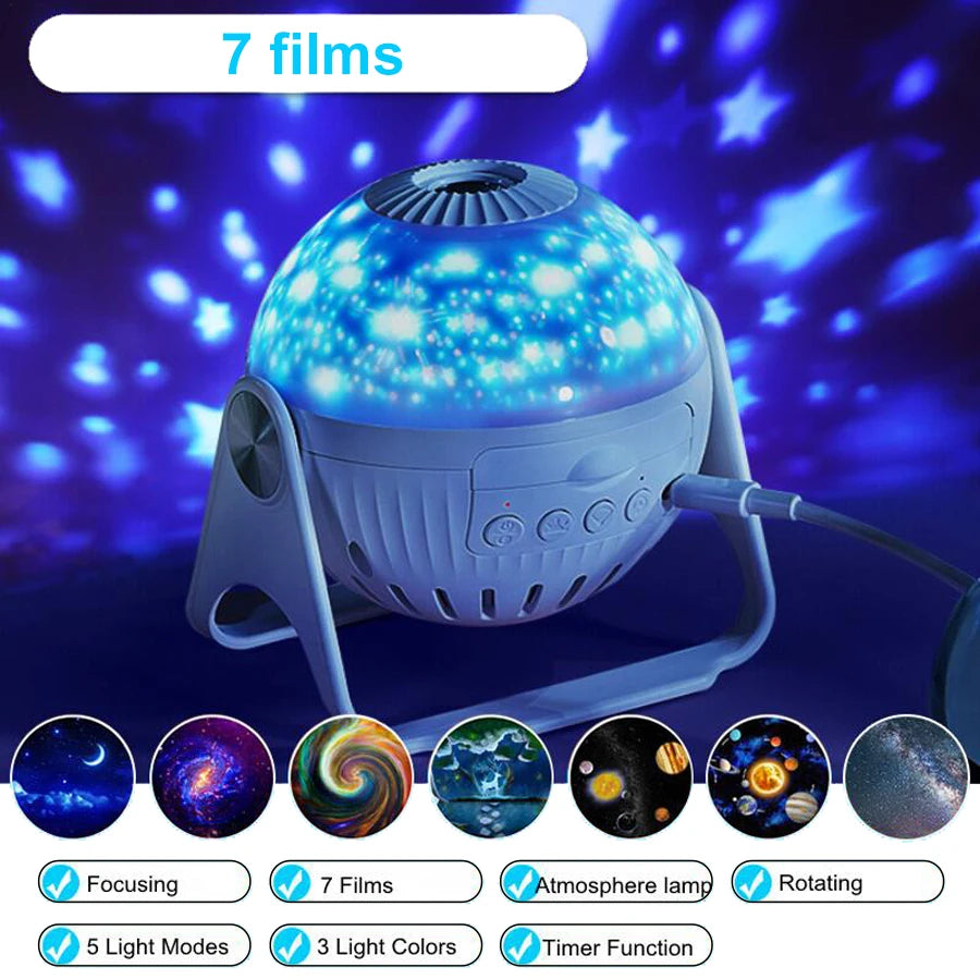 Starry Night Galaxy-Projektor – Nachtlicht und Planetariums-Dekoration