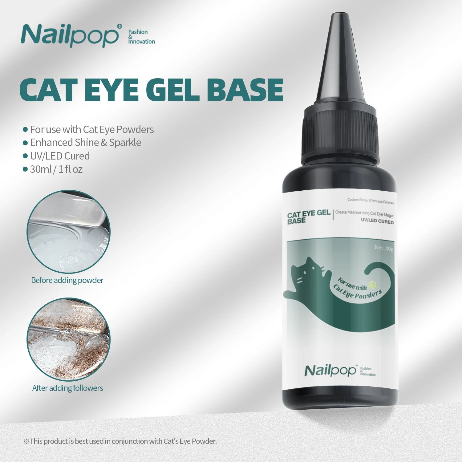 Gel Base Œil de Chat DIY, 30 ml