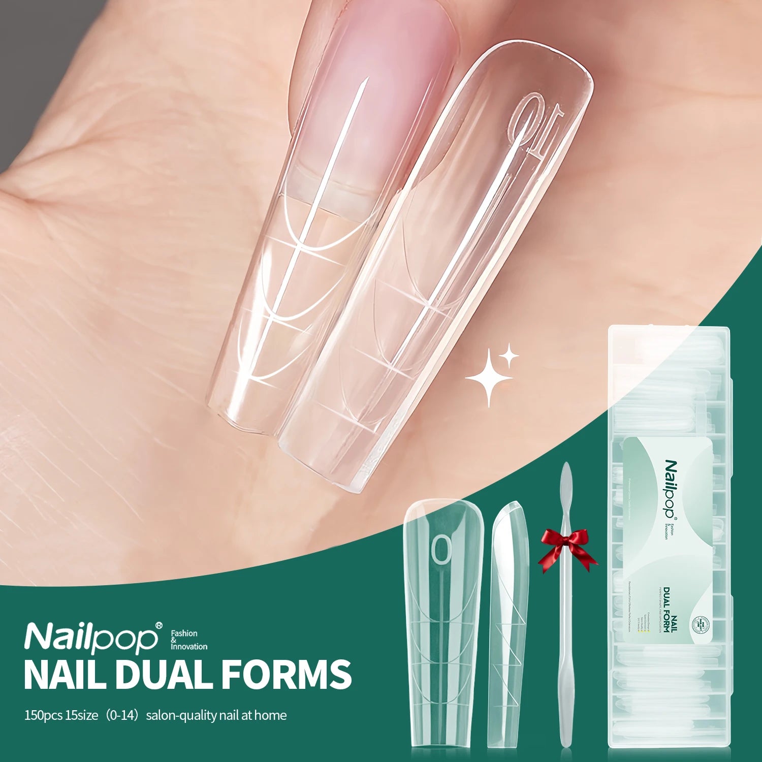 Double Formes Guidées 150 pcs pour Nail Art Français