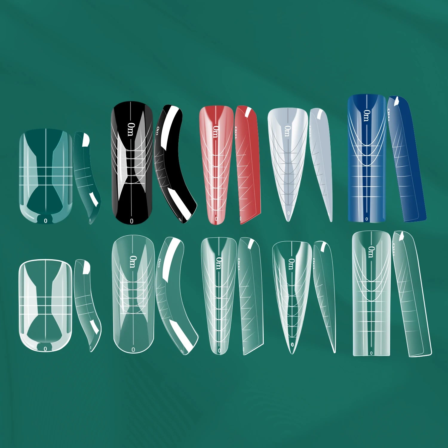 Effet Manucure Française Rapide, Réutilisables - Nailpop Formes Doubles pour Ongles 150 pièces