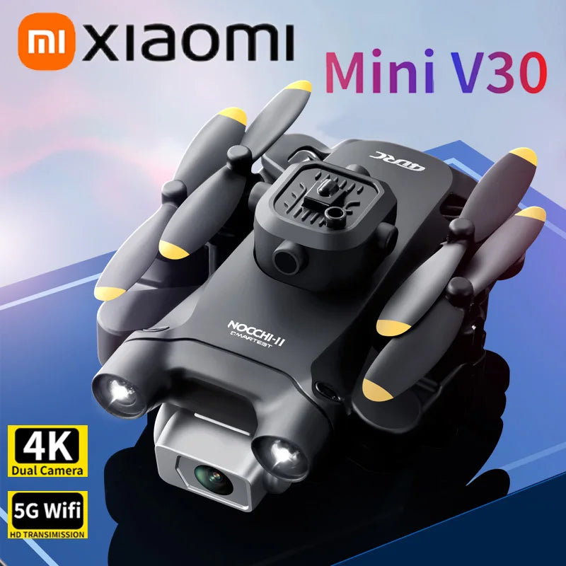 Mini Drone 4DRC avec caméra HD XIAOMI-V30, 4K, 1080P, FPV, RC Drones, Hélicoptère d'évitement d'obstacles à cinq côtés, Drone professionnel