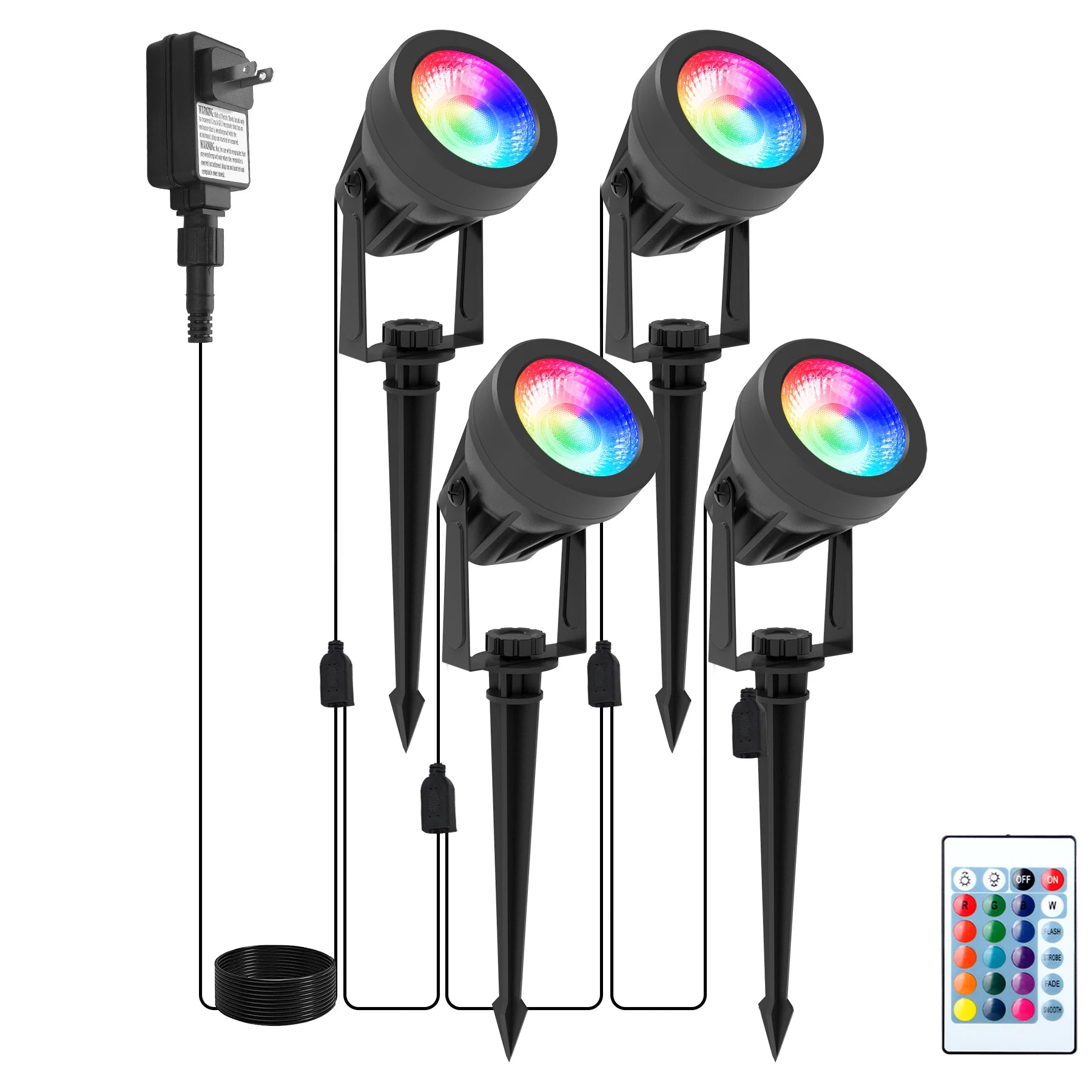 Niedervolt-wasserdichte LED-Lampe, Außenbeleuchtung, dekorative Landschaftsleuchte, ideal für Rasen oder Garten, RGB, 3000K