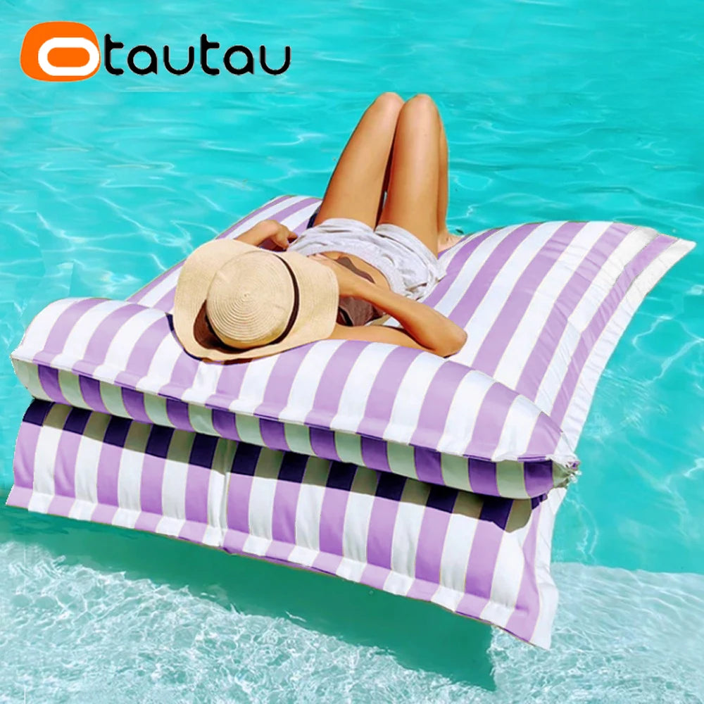 Pouf Flottant Géant – Housse Imperméable pour Piscine, Plage et Jardin (Sans Remplissage)