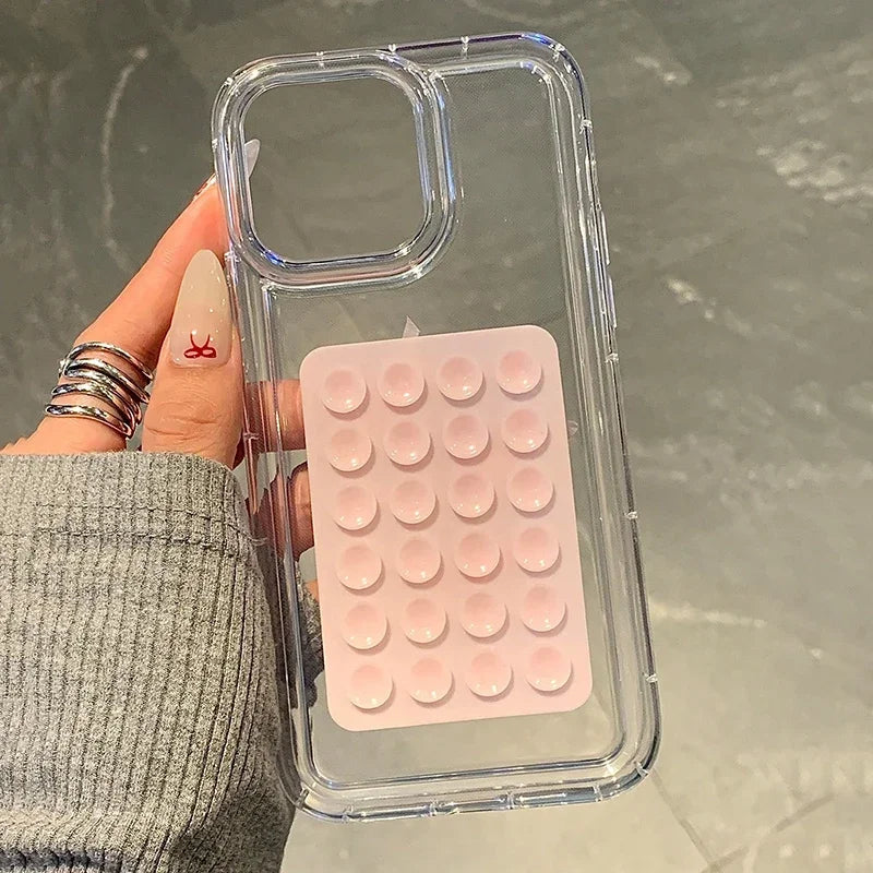 Coque transparente à ventouse 3D – Étui souple antichoc pour iPhone