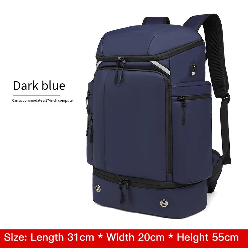 Sac à dos SUSHIMU – Double épaule pour hommes, randonnée et voyage, compartiment ordinateur portable