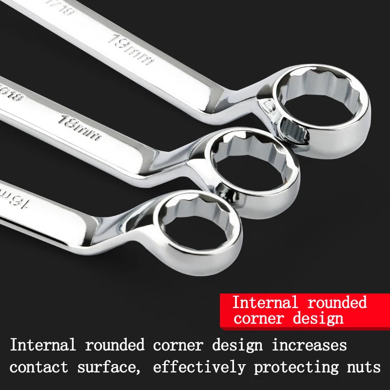 Ring Wrench, Multifunctional Double Ended Wrench Double Headed Box Wrench Heat Treated Hardened Offset Ring Wrench