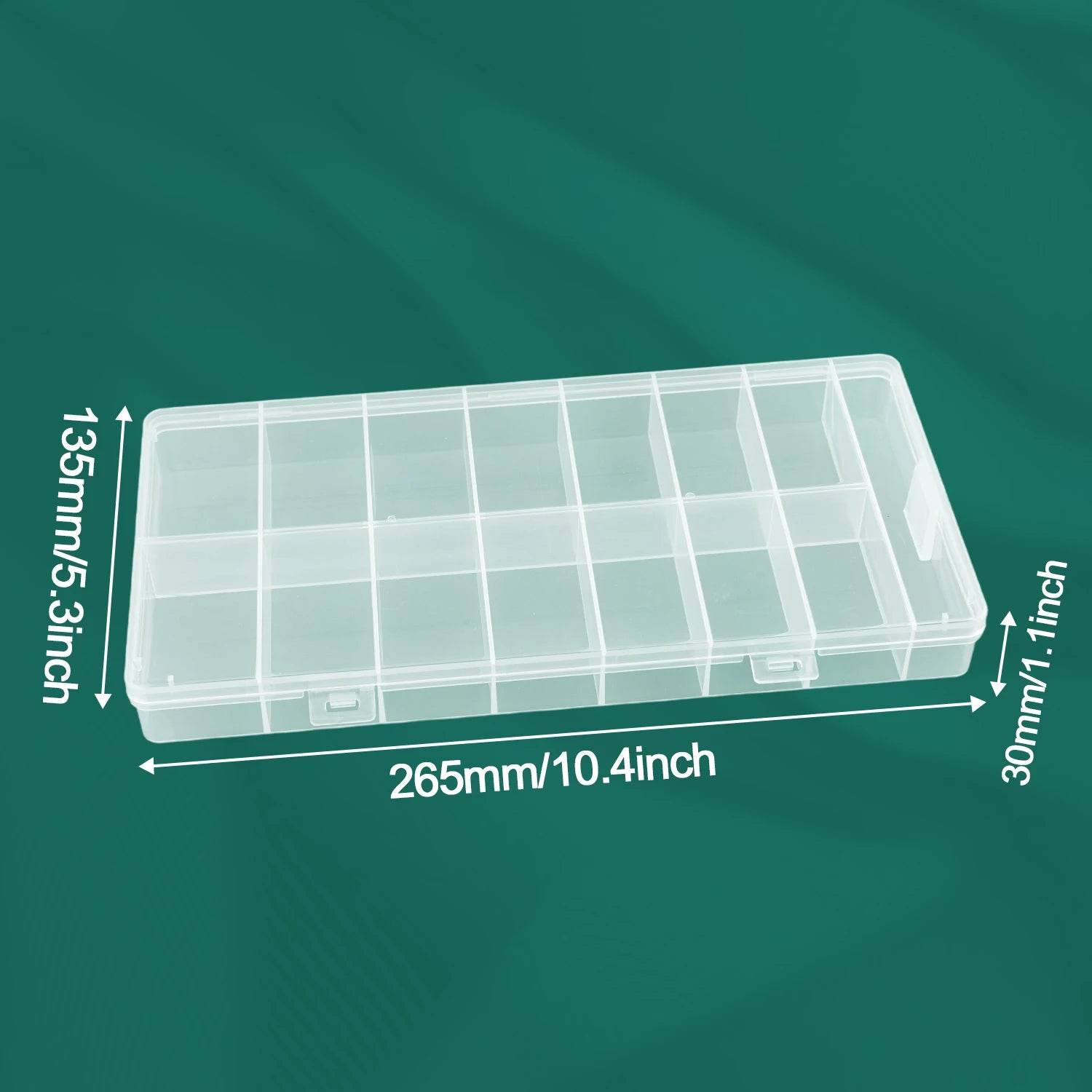 Boîte de rangement pour formes d’ongles, 15 compartiments