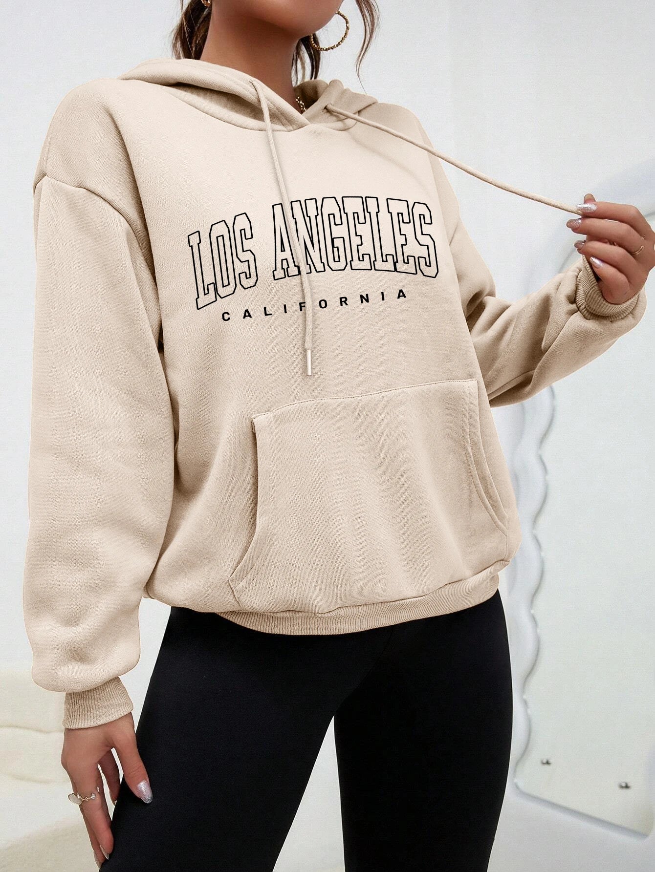 Sweats à capuche Style américain sweat à capuche décontracté Hip Hop Los Angeles Art lettre conception femmes