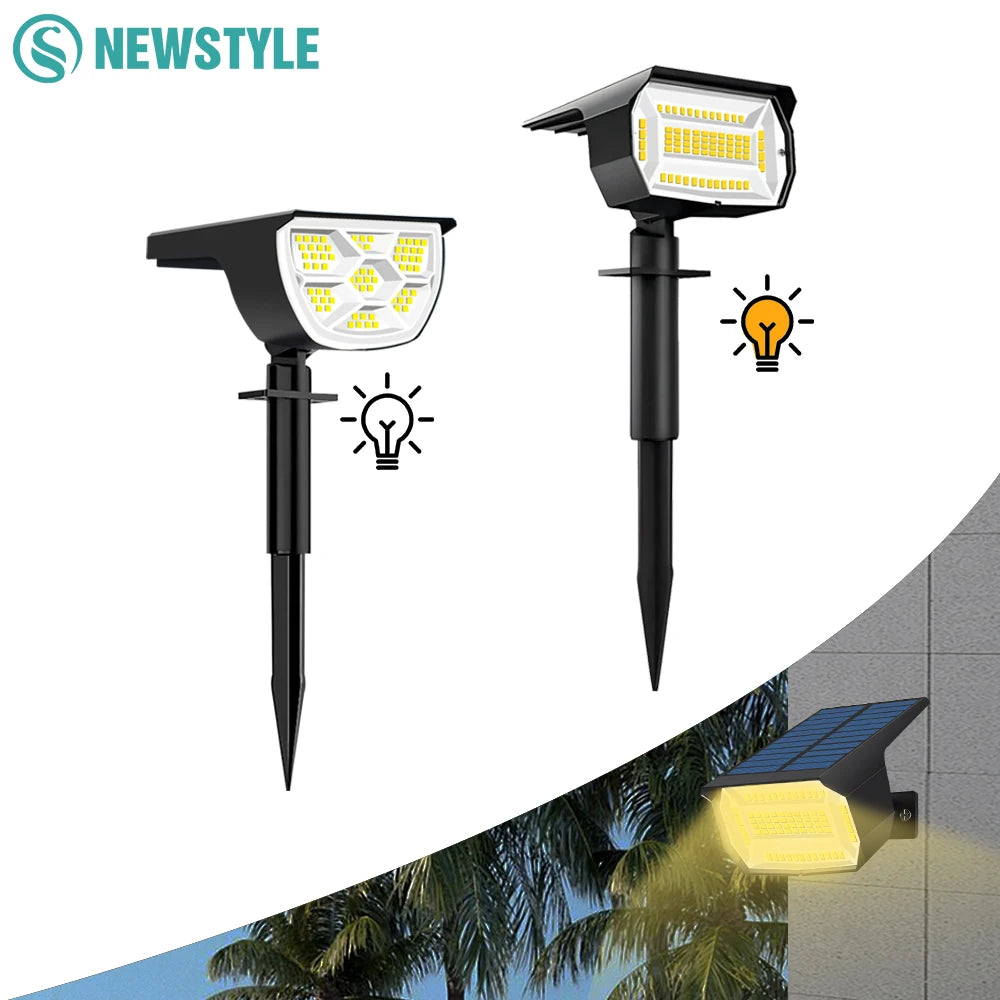 T-NEWSTYLE LED-Solarstrahler – 68/72 LEDs