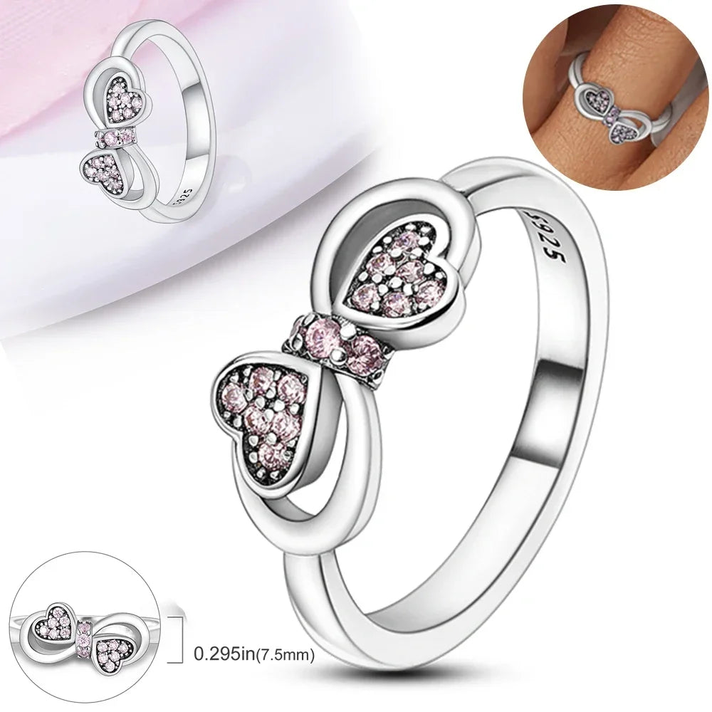 Colorful Zircon Sun Moon Star Stackable Rings for Women.