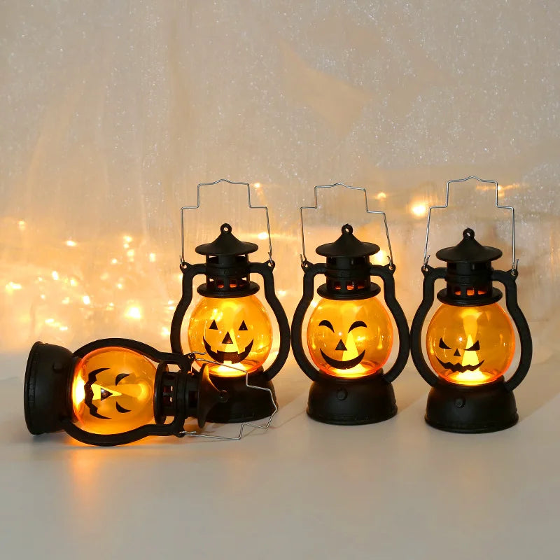 Lanterne Citrouille LED – Bougie Fantôme Halloween – Décoration Maison, Accessoire Horreur