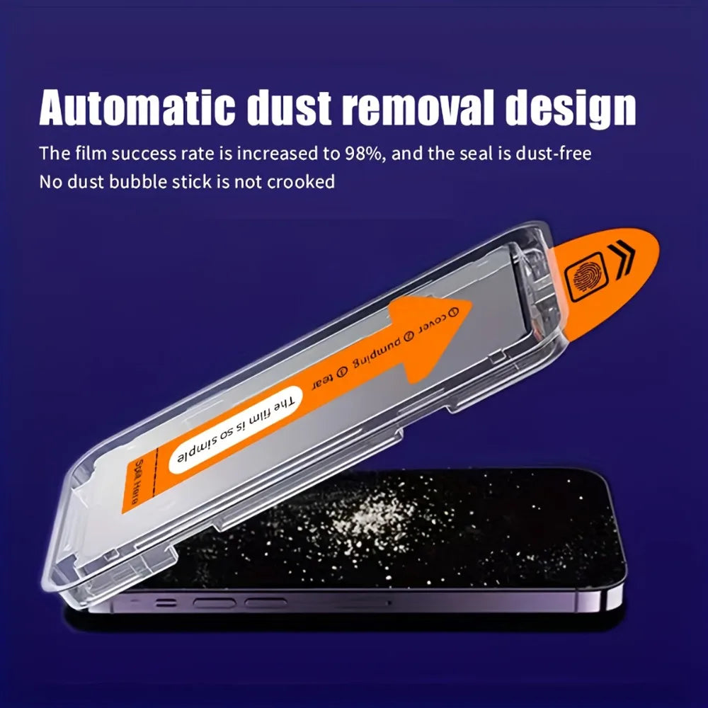 Film verre trempé anti-regard HD (lot de 2) pour iPhone – Installation sans poussière