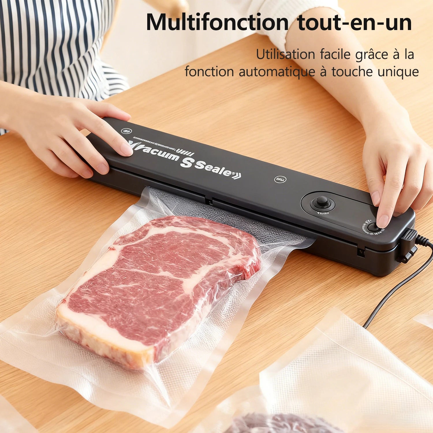 Machine à sceller sous vide entièrement automatique XMSJ – scelleuse électrique puissante pour aliments, usage domestique