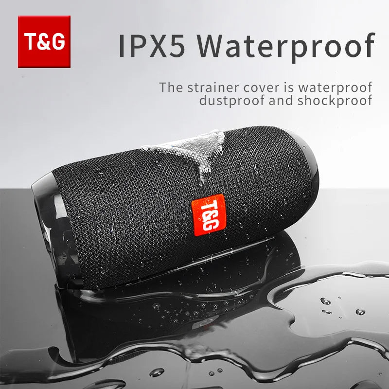 Enceinte Bluetooth Portable T&G TG117 – TWS, Son Stéréo Surround, avec Radio FM & Lecteur Carte TF (Copie)