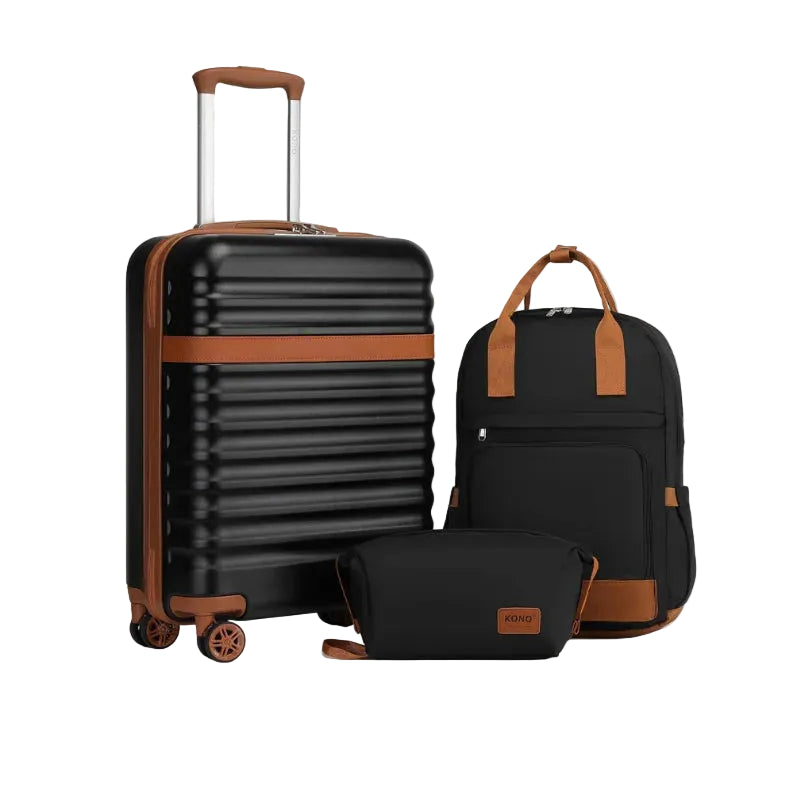 Mallette 45x36x20 cm KONO – Bagage à main cabine, coque rigide ABS, 4 roulettes, serrure TSA EasyJet