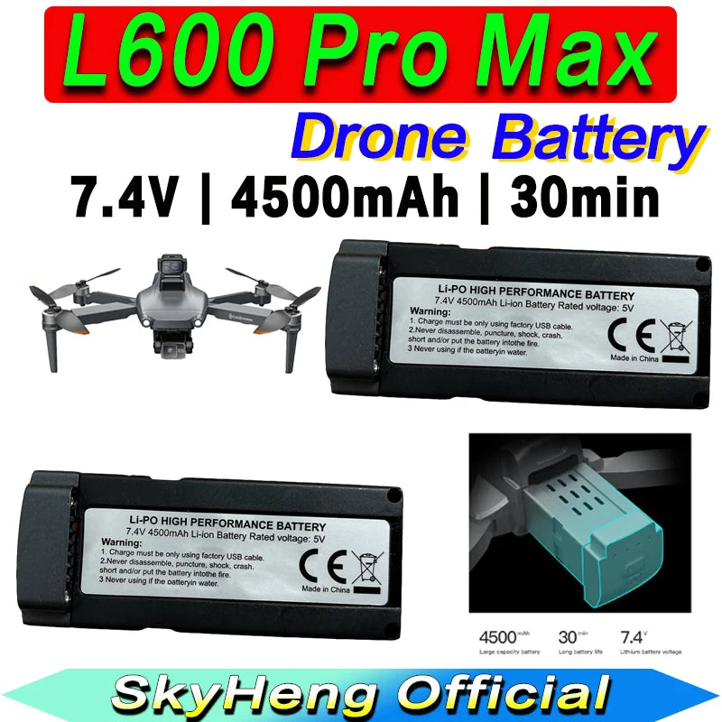 Batterie d'origine CircZRC Lfemale ProMax, 7.4V, 4500mAh, autonomie de 30min, 4K, GPS, accessoires de importateur, pièces, vente en gros
