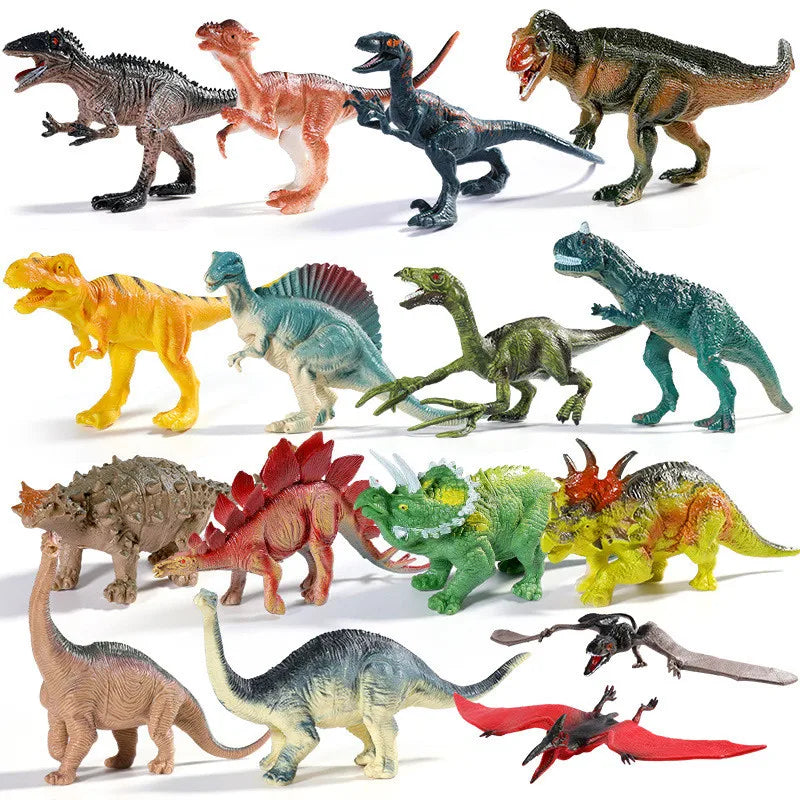 Dinosaur Figures for Kids Carnotaurus Ankylosaurus Voranosaurus Rex Park D37 Decoration Toys Gift