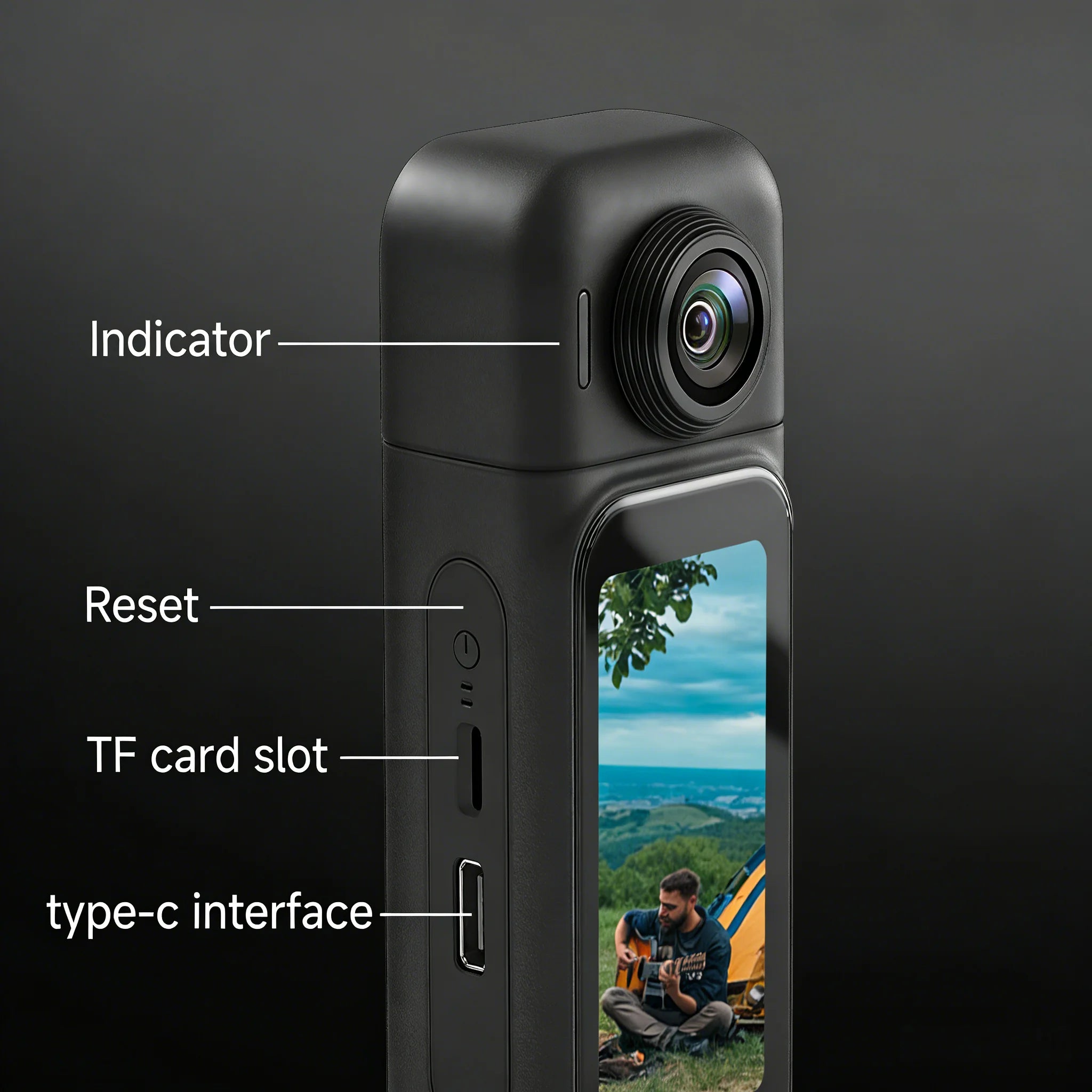 Caméra d’Action Mini JETO 4K/1080P – POV FHD, WiFi, Écran Tactile IPS