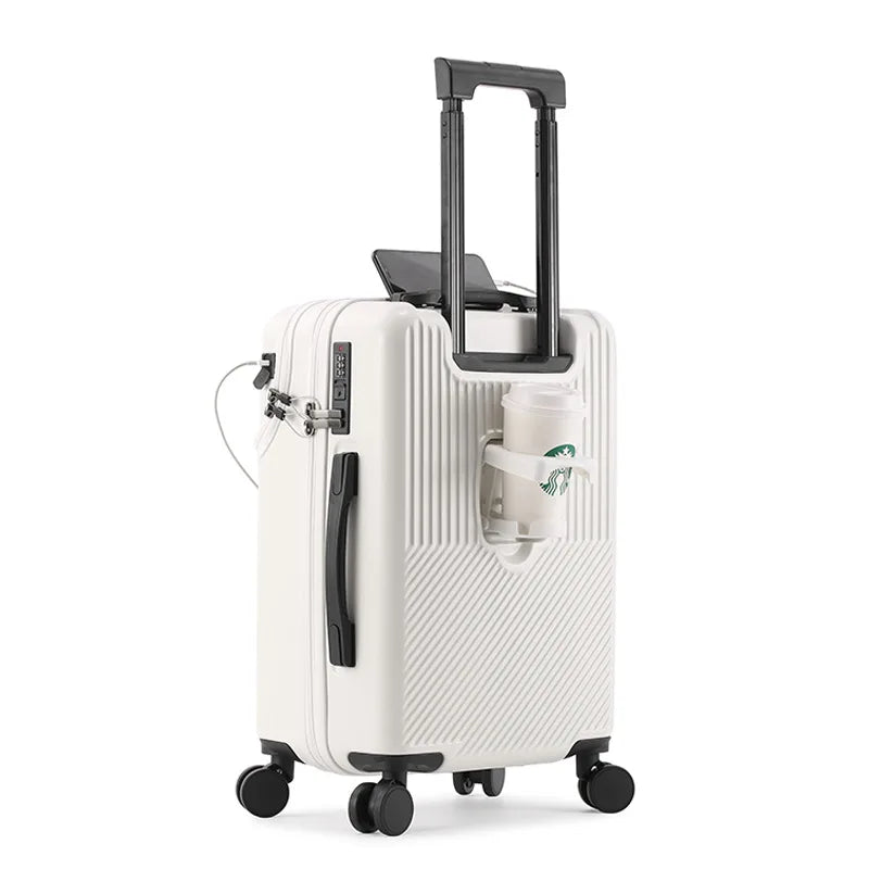 Valises SUSHIMU – ensembles durables avec USB et ouverture avant, bagage à main pour hommes et femmes, 20/22/24/26 pouces