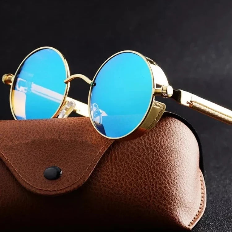 Round Metal Sunglasses for Women and Men, Steampunk, Brand, Designer, Vintage, Fashion, High Quality, 2021