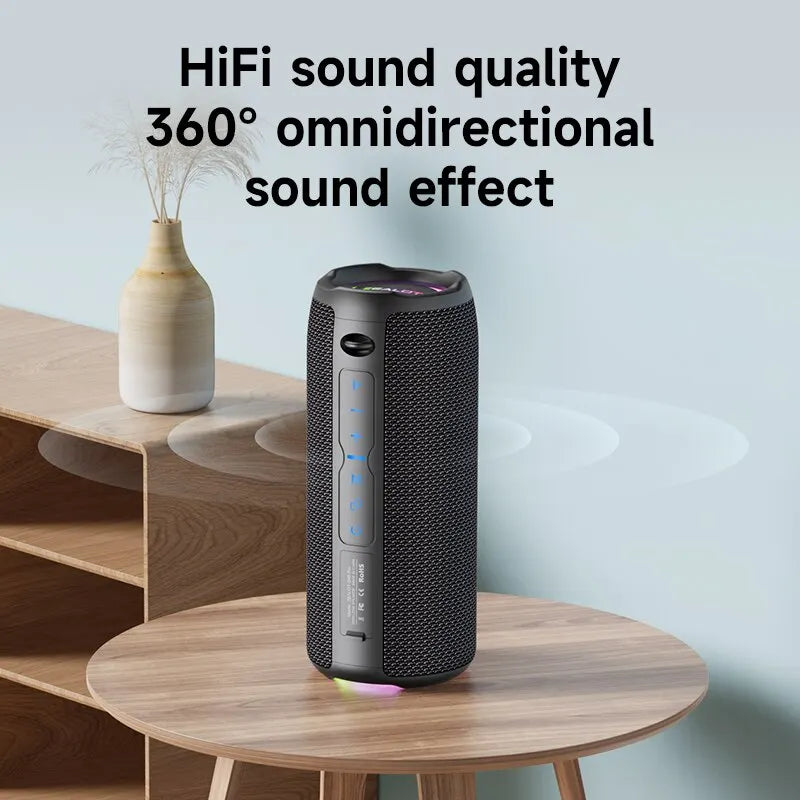 Enceinte Bluetooth portable S49PRO, haut-parleur sans fil, Enceinte étanche IPX6, augmentation des basses, appairage, 20W