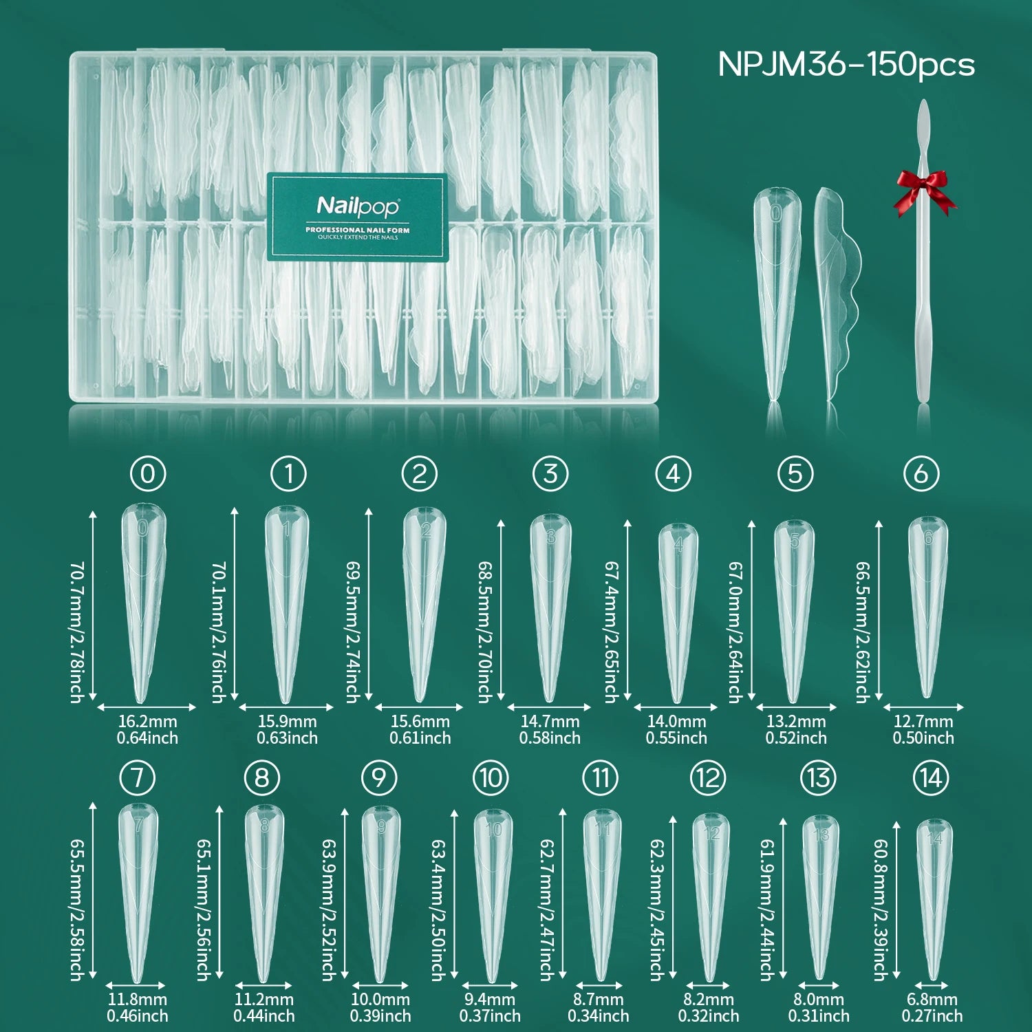 Ongles double formes couverture complète construction rapide Gel acrylique Kit d'extension d'ongle  150 pièces