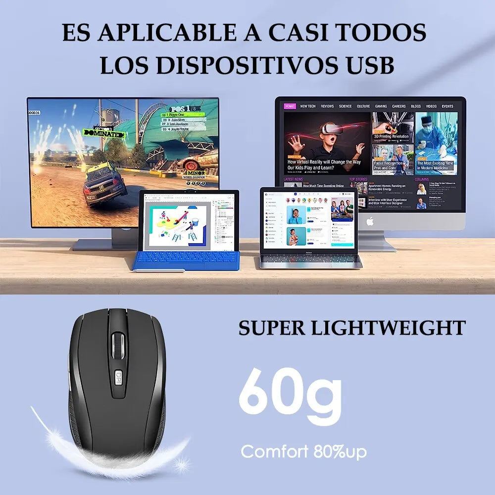 Wireless Optical Mouse, 2.4G, Adjustable