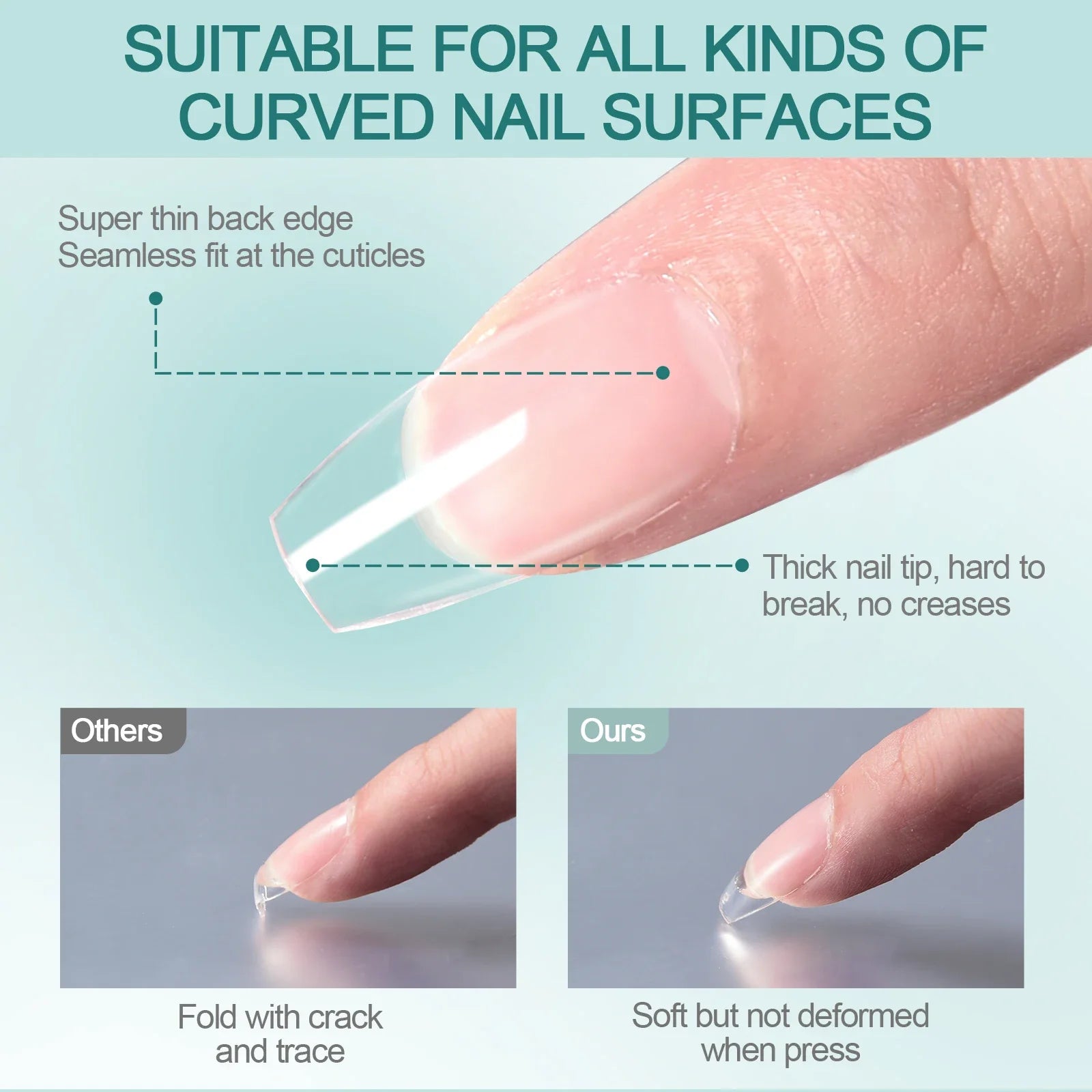 Capsules Ongles Gel Souple Full Cover 120 pcs