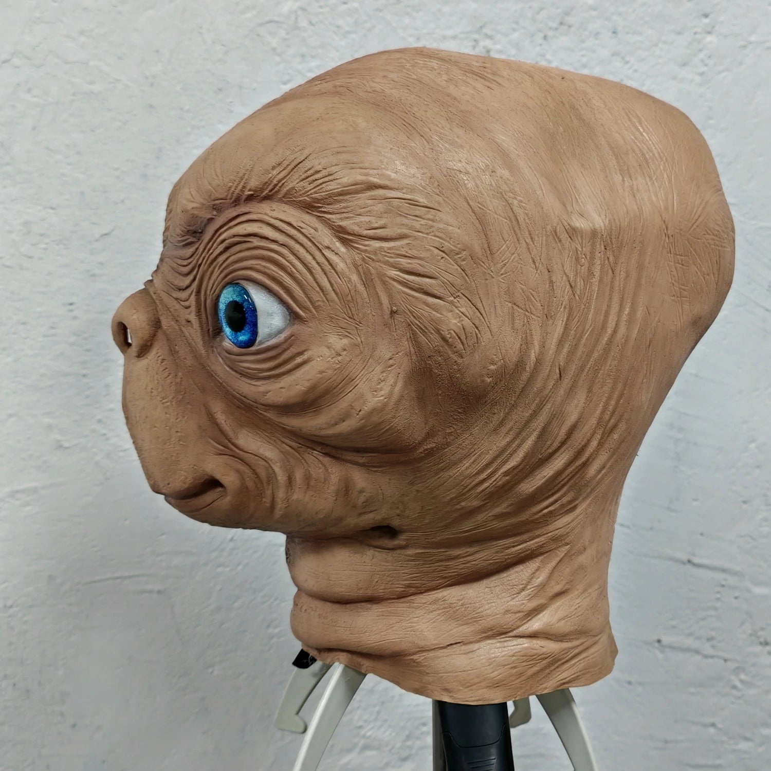 Masque en caoutchouc pour adultes, tête complète ET Alien, yeux bleus, accessoire de Costume de Cosplay d'halloween amusant