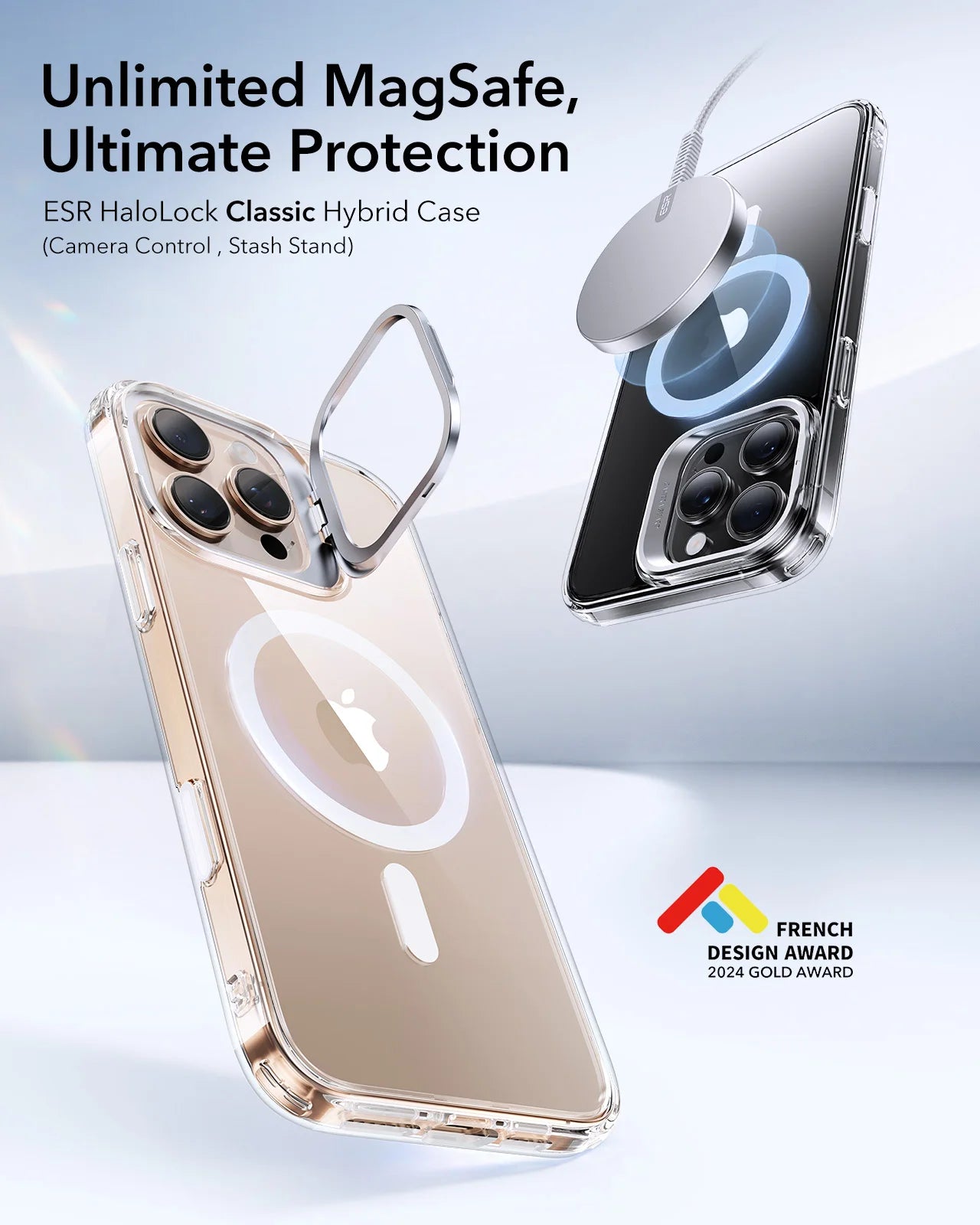Coque de protection ESR pour iPhone 16 Pro Max/16 Pro Coque avec contrôle de caméra MagSafe Coque de protection de qualité pour iPhone 16/16 Plus