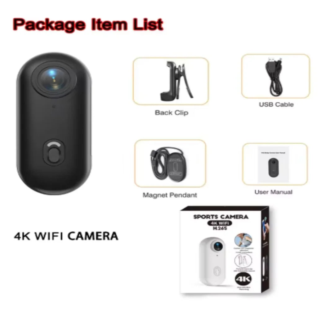 Mini caméra d’action 4K H88 Kaysunlink – Caméra POV compacte WiFi avec boîtier étanche