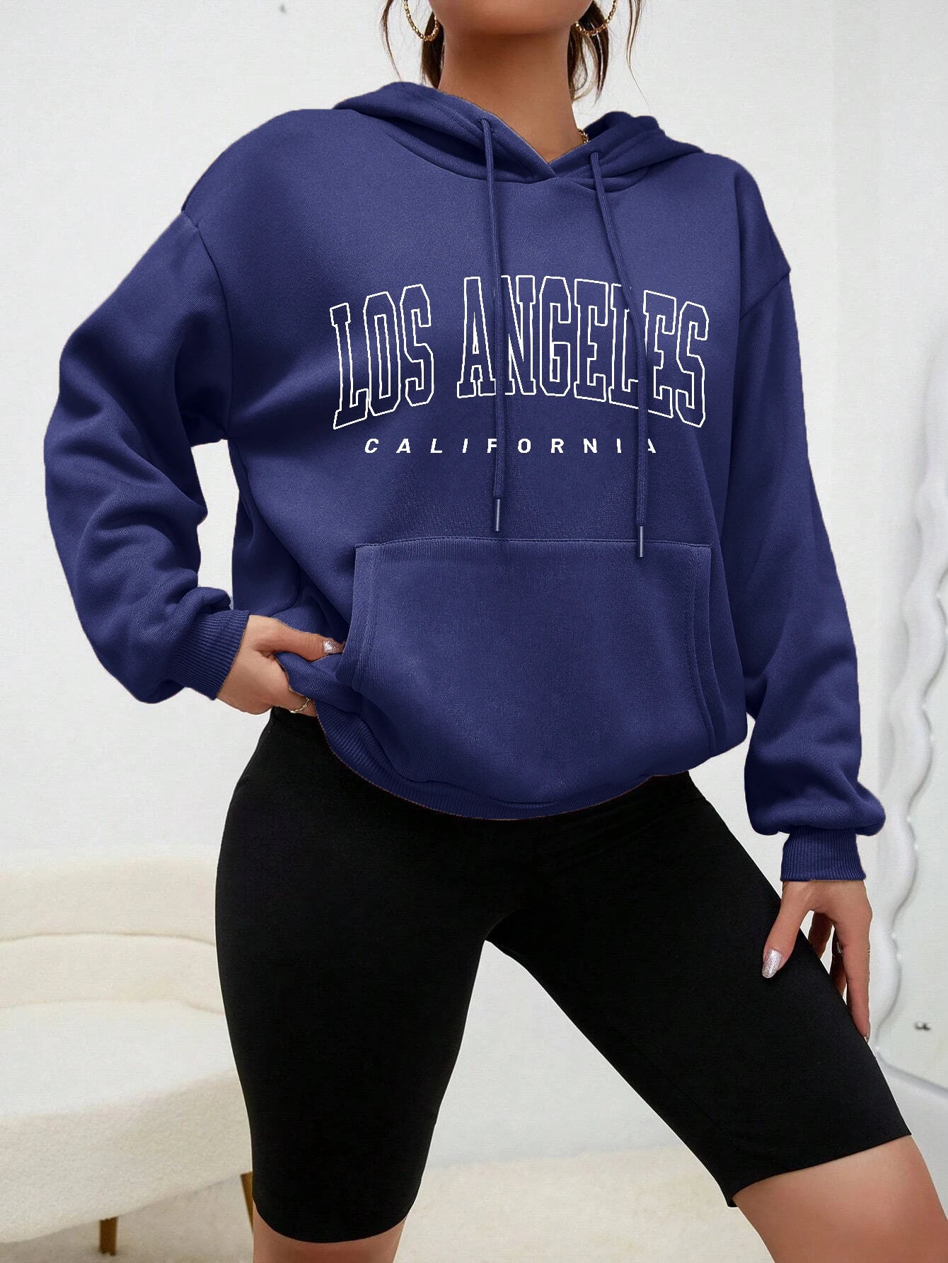 Sweats à capuche Style américain sweat à capuche décontracté Hip Hop Los Angeles Art lettre conception femmes