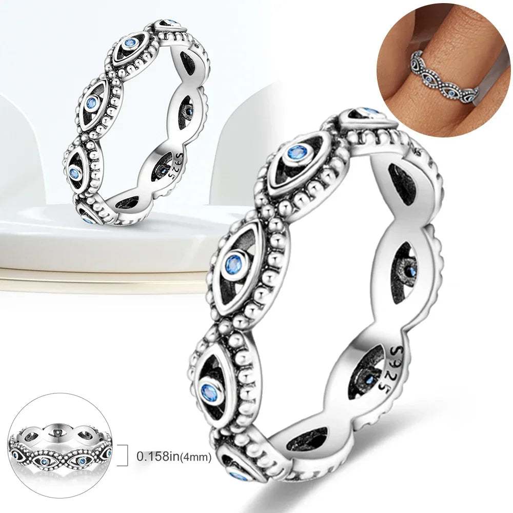 Colorful Zircon Sun Moon Star Stackable Rings for Women.