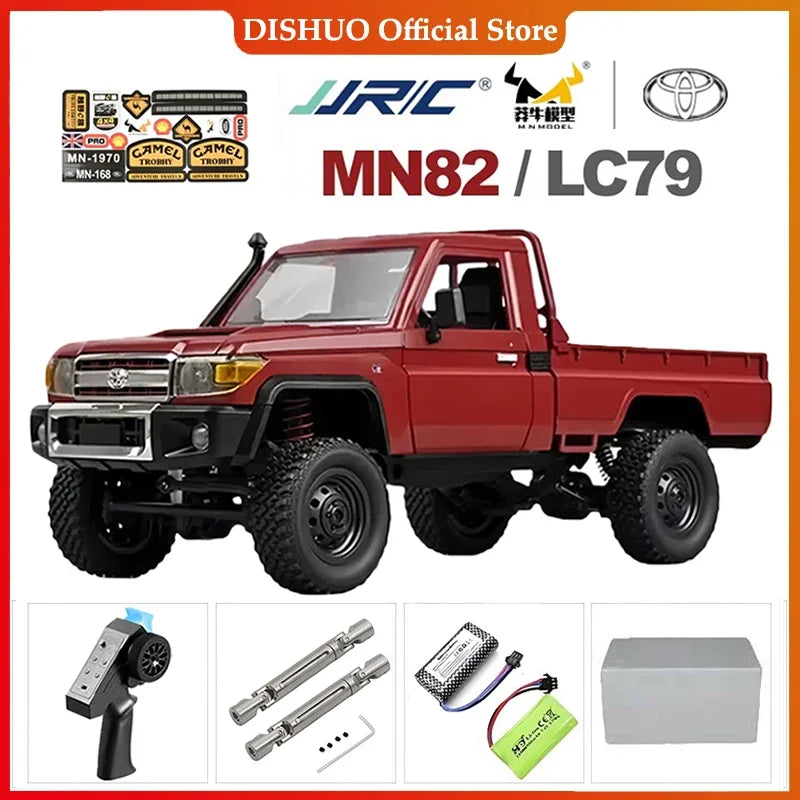 Voiture sur chenilles RC 4x4 MN128 MN82S 2.4G, Buggy d'escalade professionnel avec lumière LED, voitures télécommandées à grande échelle, jouets pour garçons, cadeau