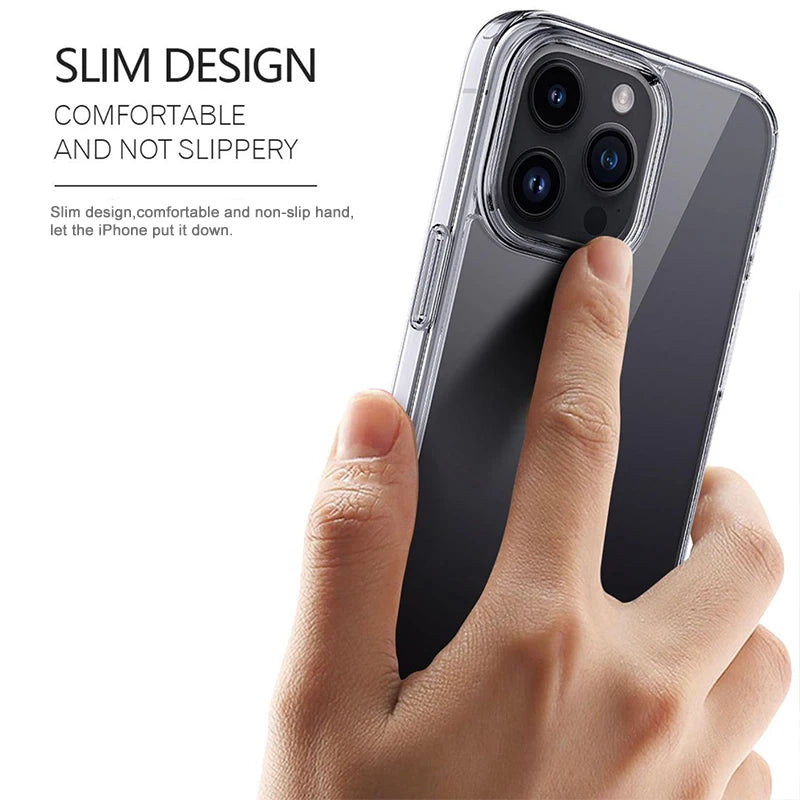 Coque arrière transparente en silicone souple – iPhone 6 à iPhone 15 Pro Max