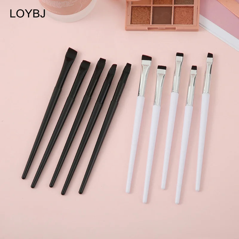 Pinceau de maquillage pour eye-liner super fin LOYBJ, pinceau plat, eye-liner, outils de maquillage inclinés, 3 pièces, 5 pièces, 10 pièces