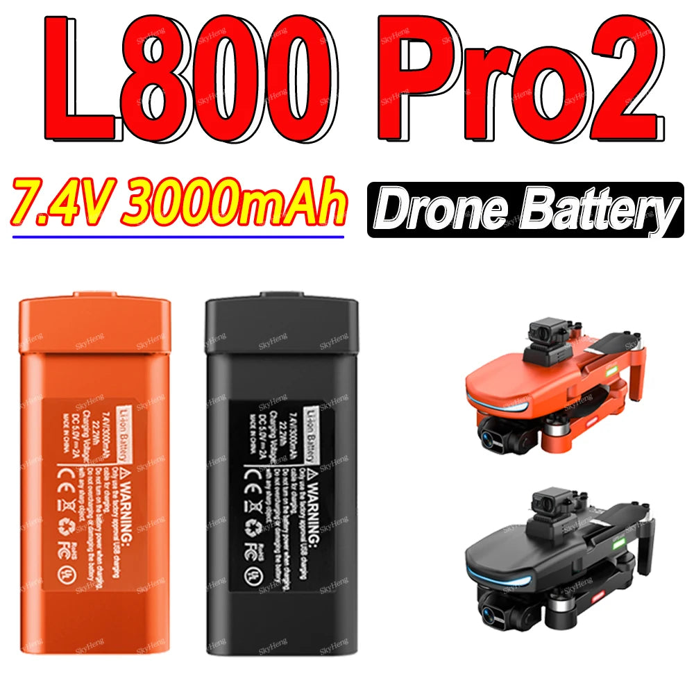 Batterie Originale pour Drone CircZRC L800 Pro2, 7.4V, 3000mAh, 4K, Accessoire Professionnel