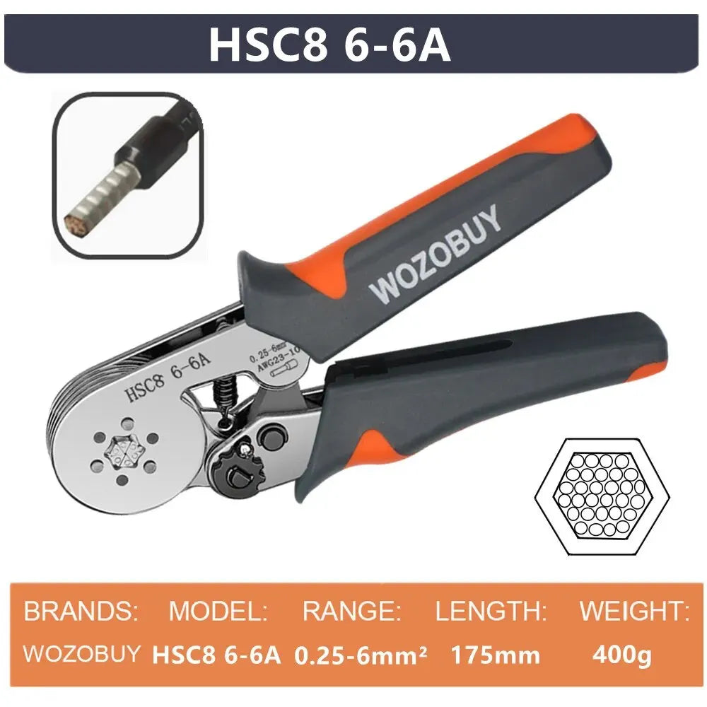 Mini Electrical Pliers HSC8 6-4/6-6(0.25-10mm²/0.25-6mm²), Wire Connection Repair Pliers