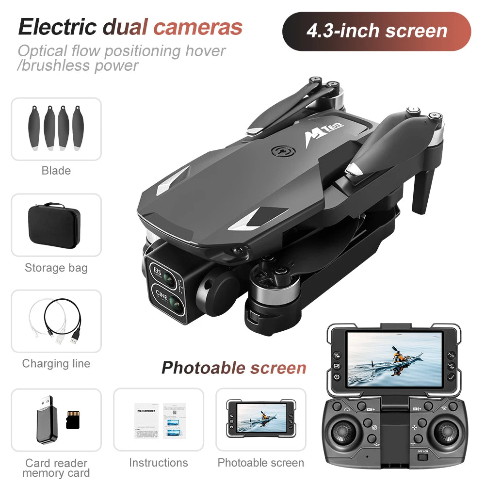 Drohne 2025 M10 – 8K-HD-Doppelkamera, omnidirektionaler Bildschirm, Hindernisvermeidung, RC-Quadcopter